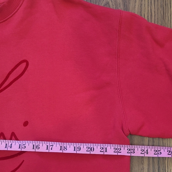Lisa Eldridge Cropped Long Sleeve Womens Sweater Red Medium - Picture 7 of 12